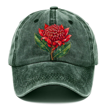 New South Wales Waratah Bloom Australia Cultural Icons Classic Cap – Forest Mist