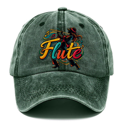 Flute Wordmark Music Instruments Classic Cap – Forest Mist