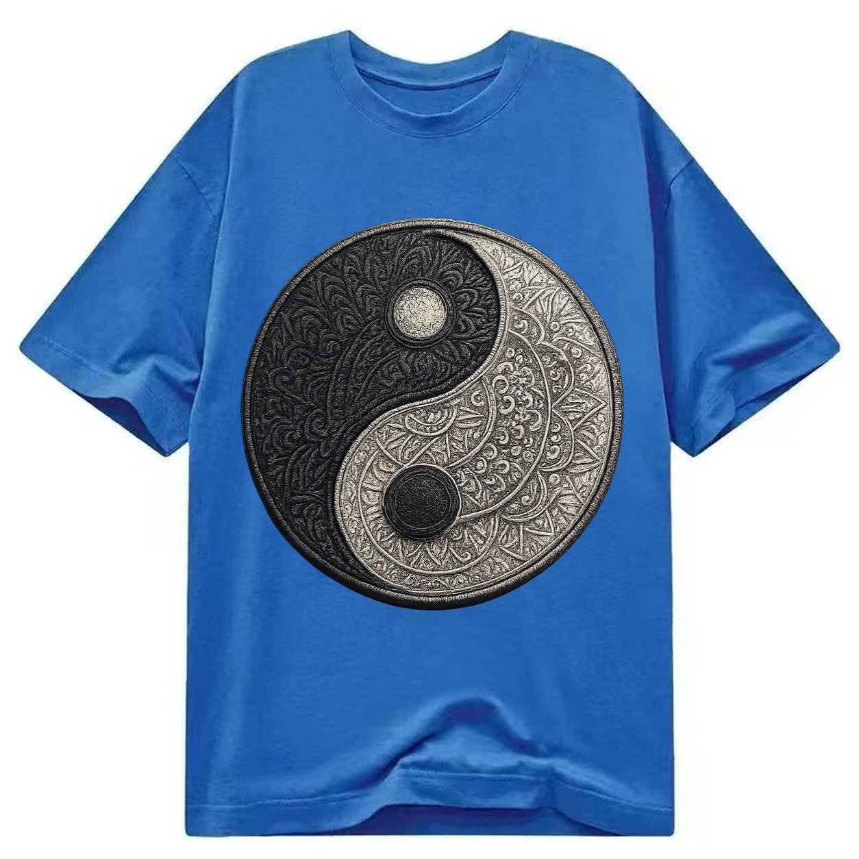 Mandala Yin Yang Classic T-shirt – Blue