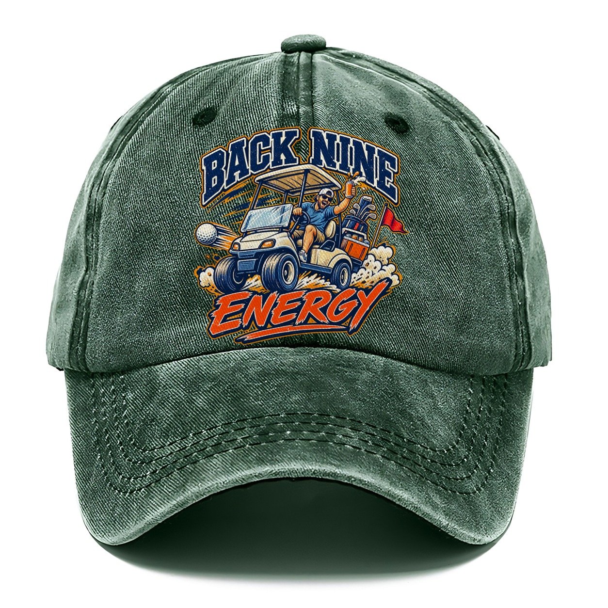 Back Nine Energy Golf Life Classic Cap – Forest Mist