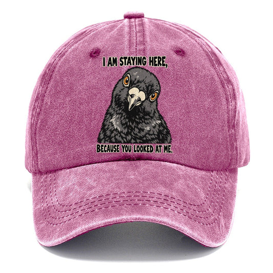 I Am Staying Here Feral Logic Classic Cap – Dusty Rose