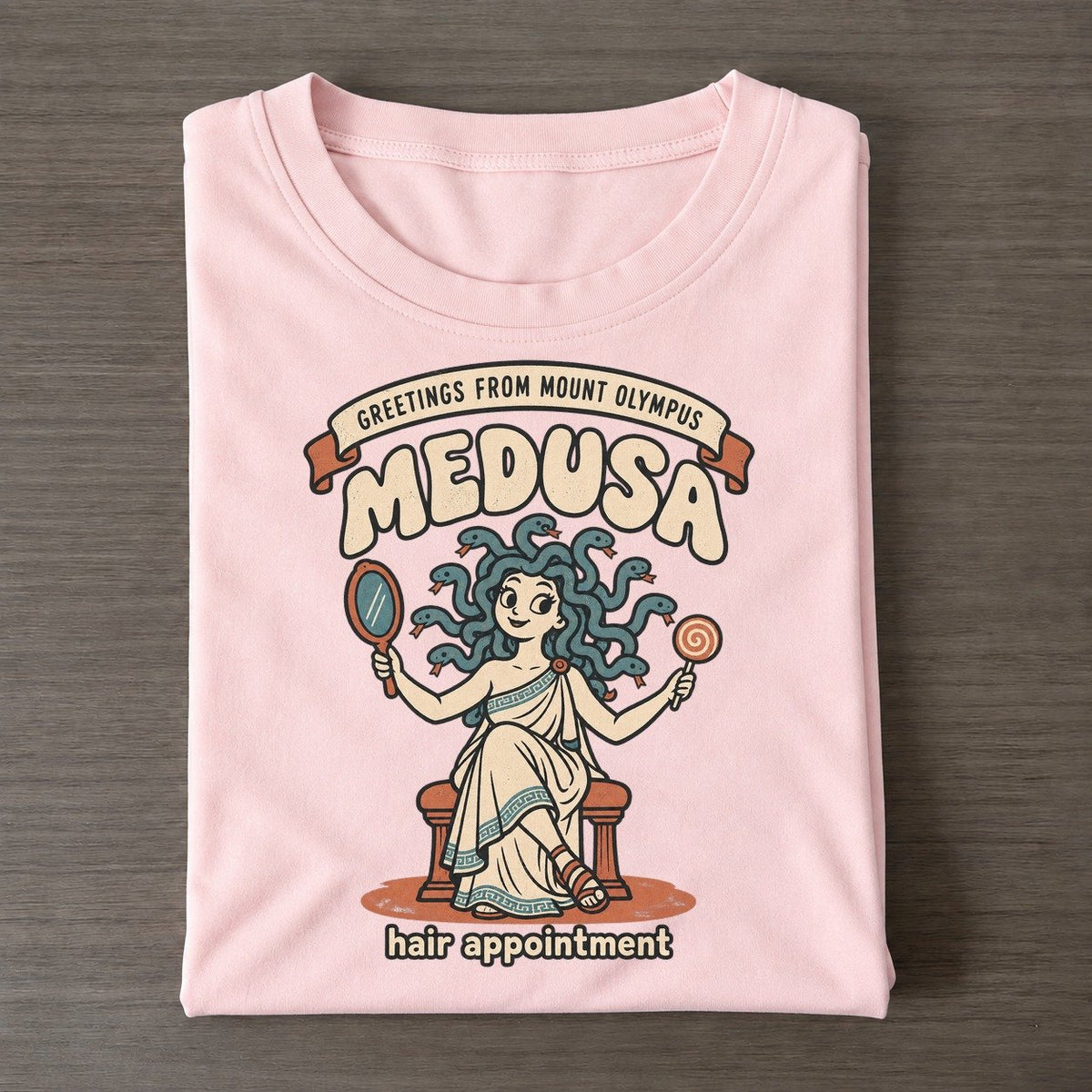 Medusa Olympus Gift Shop Classic T-shirt – Pink