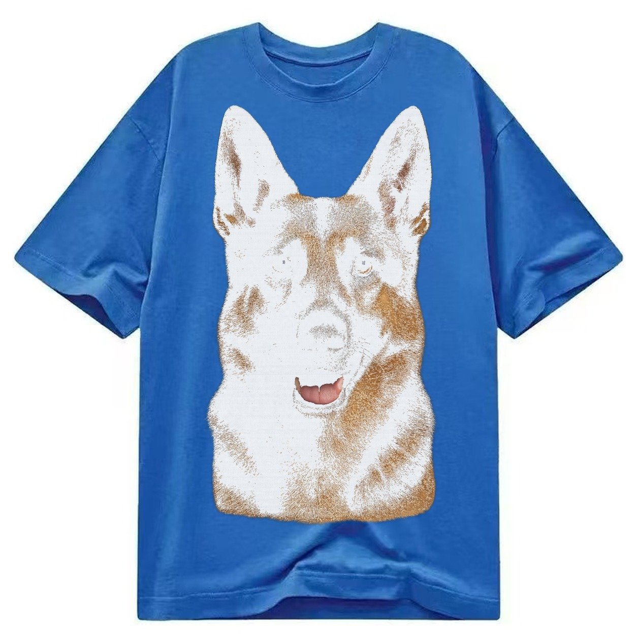 German Shepherd Portrait Classic T-shirt – Blue