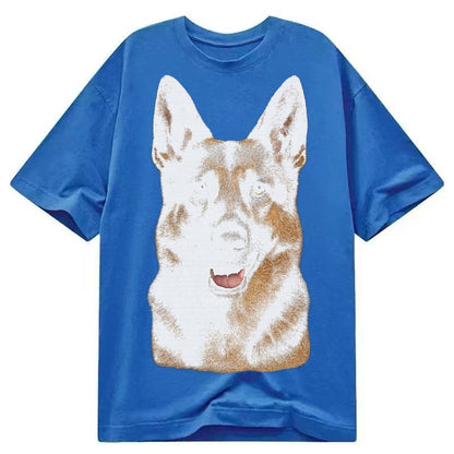 German Shepherd Portrait Classic T-shirt – Blue
