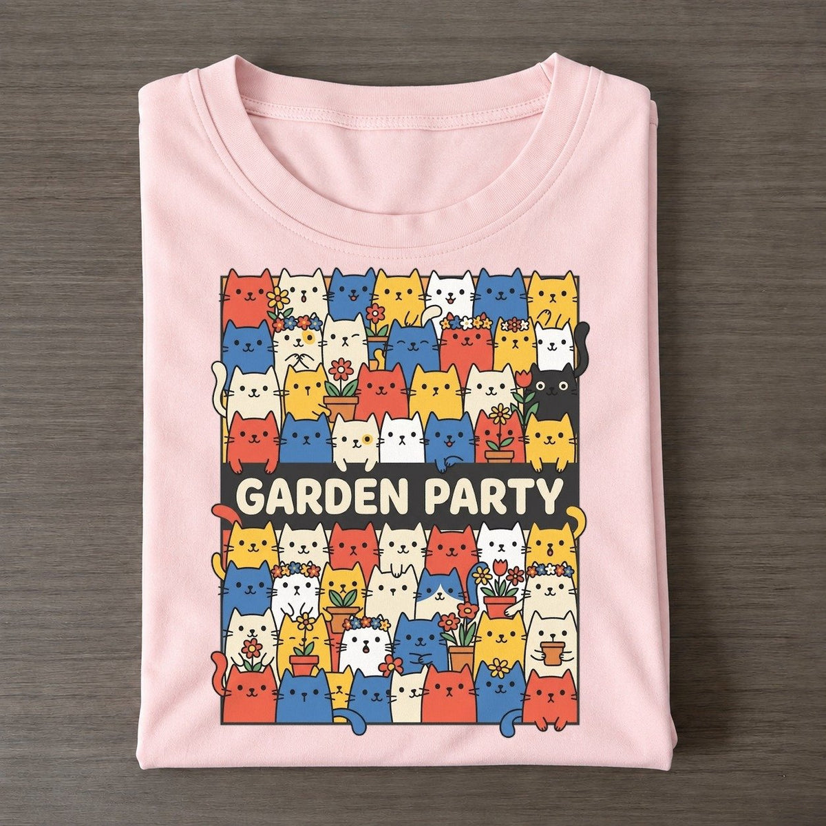 Garden Party Overcatted Classic T-shirt – Pink