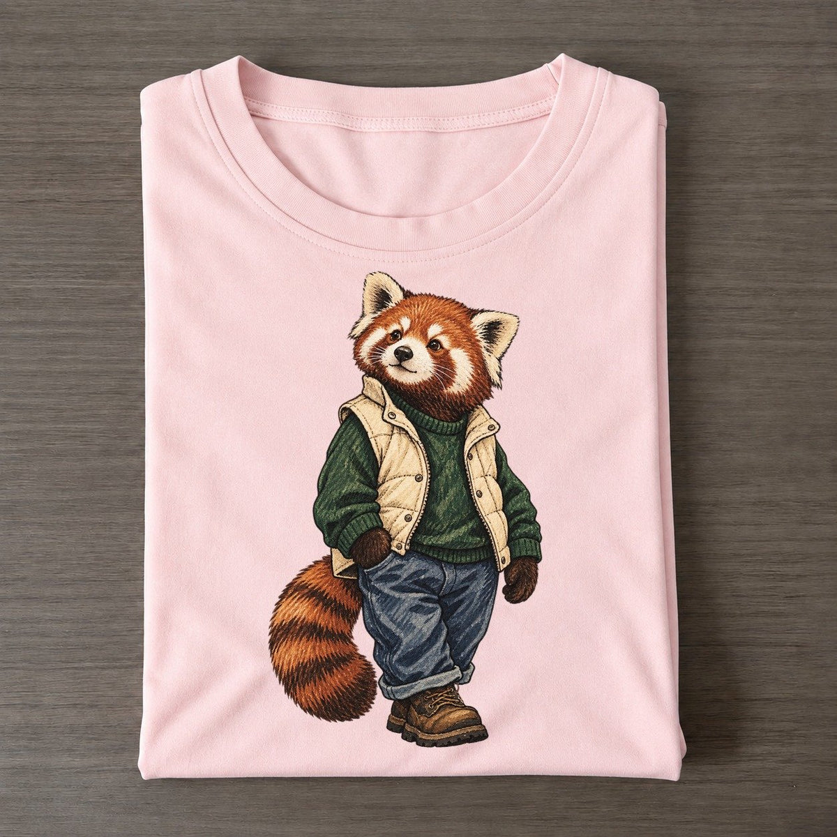 Red Panda Wardrobe Portrait Wild Wardrobe Portraits Classic T-shirt – Pink