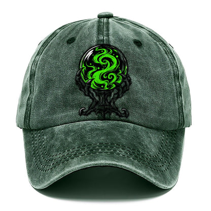 Crystal Ball On A Claw Stand Witch Magic Classic Cap – Forest Mist