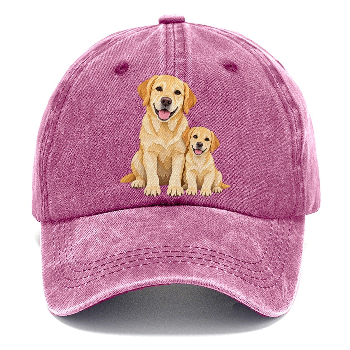 Cut-Paper Labrador Retriever Sitting Top Breeds Classic Cap – Dusty Rose