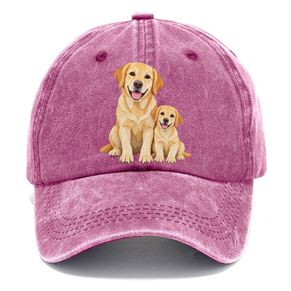 Cut-Paper Labrador Retriever Sitting Top Breeds Classic Cap – Dusty Rose
