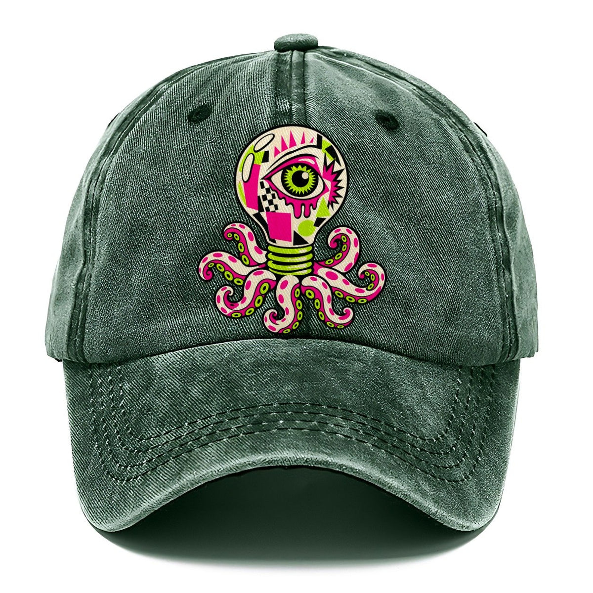 Lightbulb Octopus Crazy Styles Classic Cap – Forest Mist