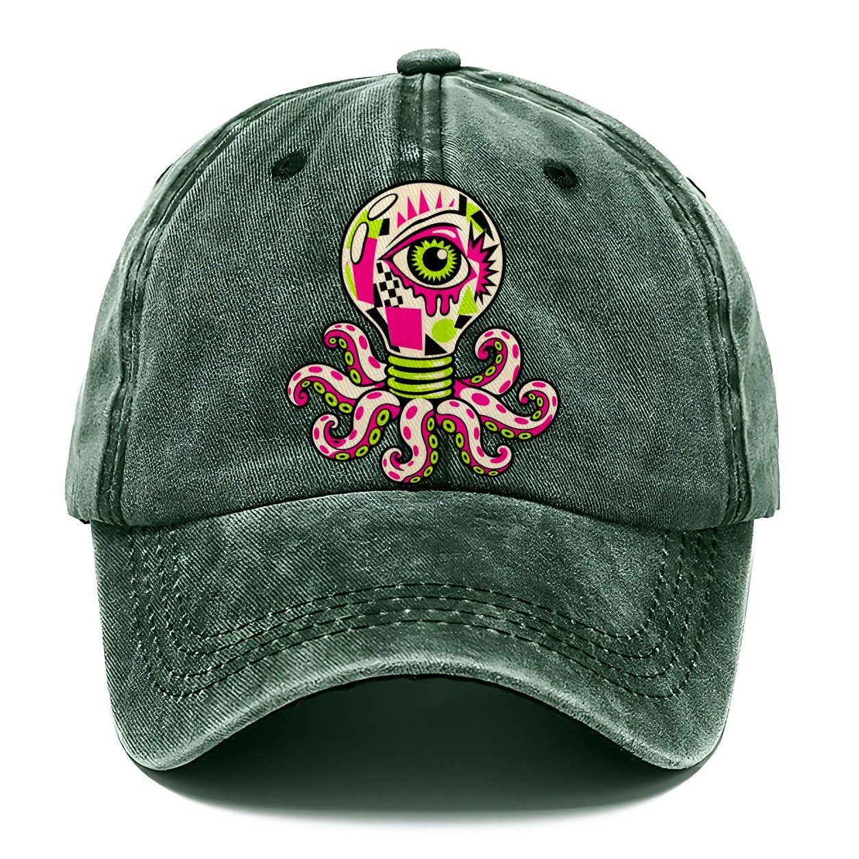 Lightbulb Octopus Crazy Styles Classic Cap – Forest Mist