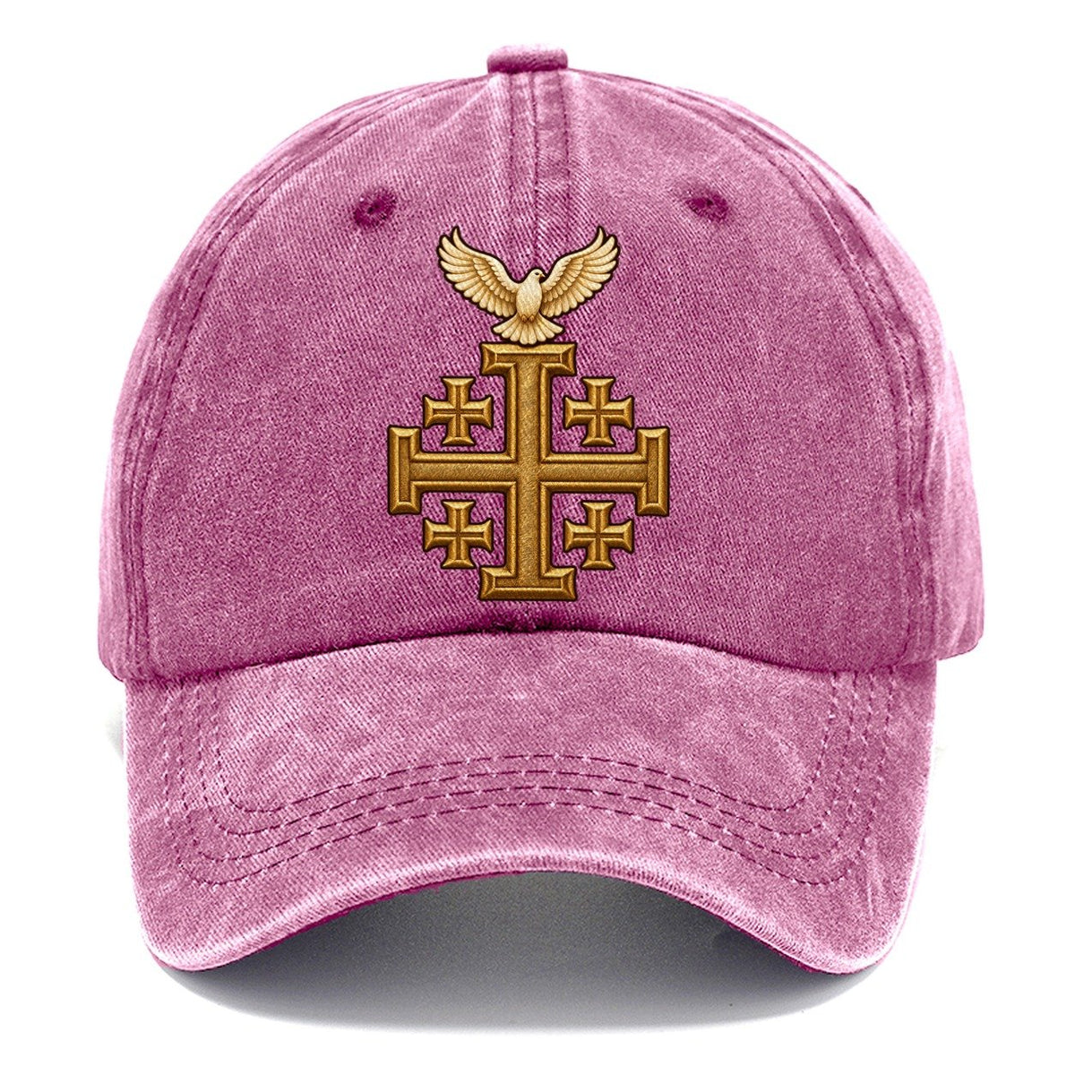 Jerusalem Cross Dove Fan Favorites Classic Cap – Dusty Rose