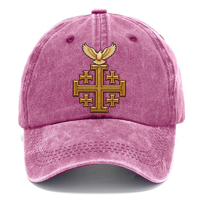 Jerusalem Cross Dove Fan Favorites Classic Cap – Dusty Rose