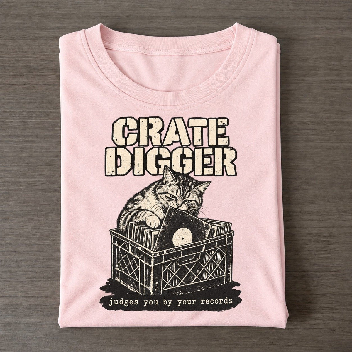 Crate Digger Alley Cat Records Classic T-shirt – Pink