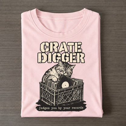 Crate Digger Alley Cat Records Classic T-shirt – Pink