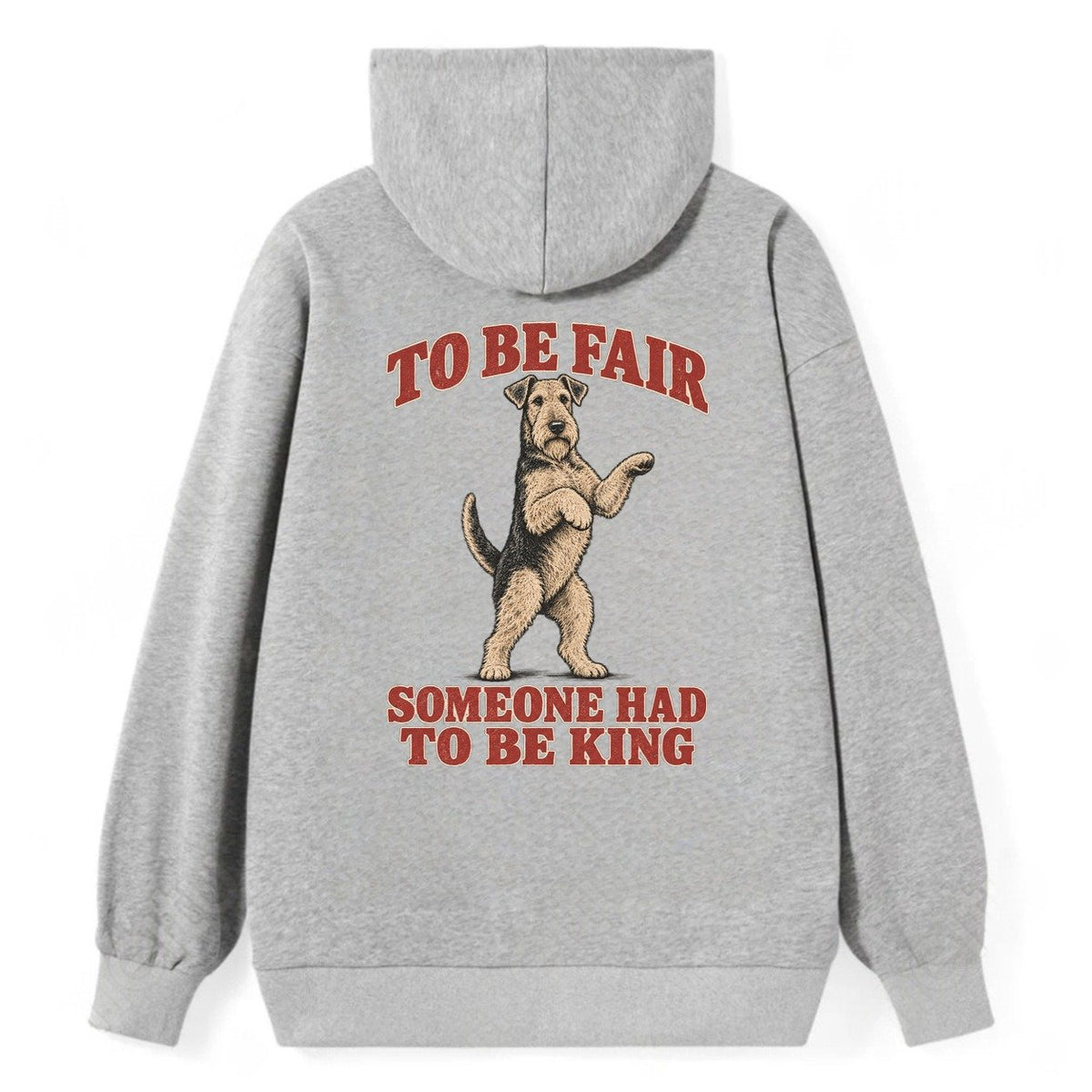 Airedale Terrier Dog Declarations Classic Pullover Hoodie – Grey