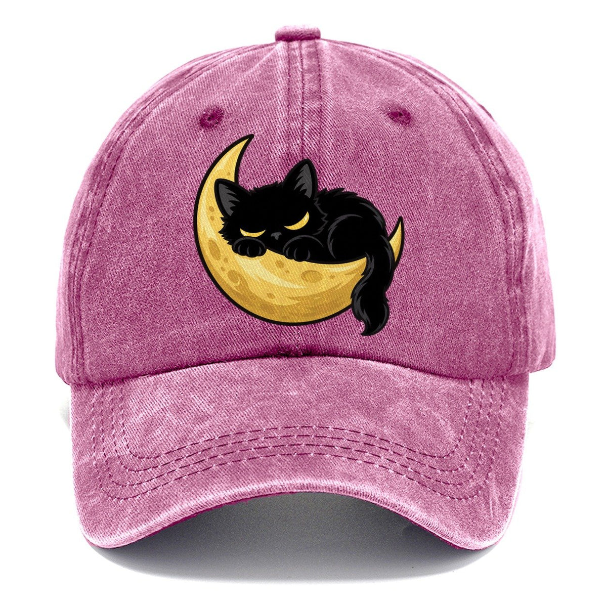 Black Cat Crescent Moon Fan Favorites Classic Cap – Dusty Rose
