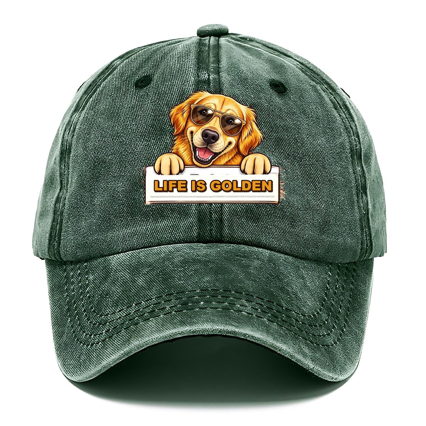 Life Is Golden Retriever Classic Cap – Forest Mist