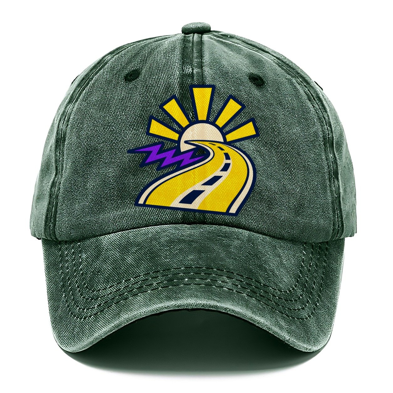 Road To Sunburst 90S Running Clubs Classic Cap – Forest Mist