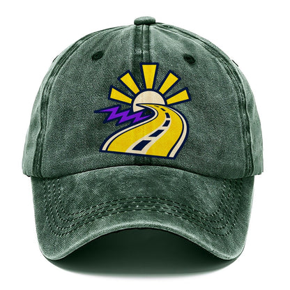 Road To Sunburst 90S Running Clubs Classic Cap – Forest Mist