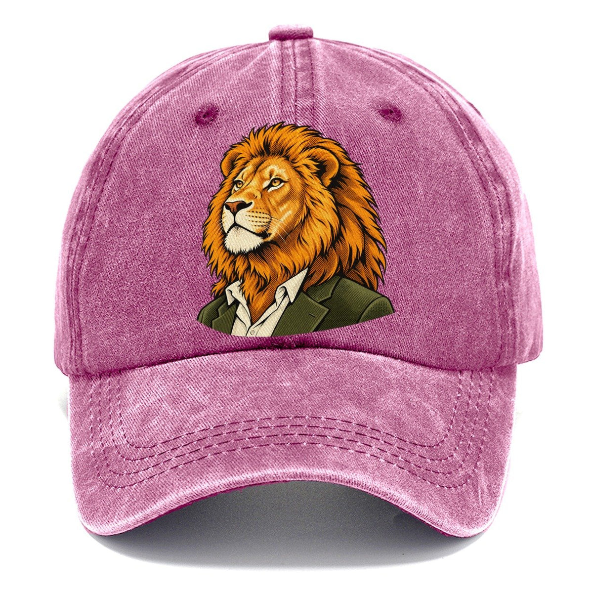Lion in Suit Portrait Classic Cap – Dusty Rose