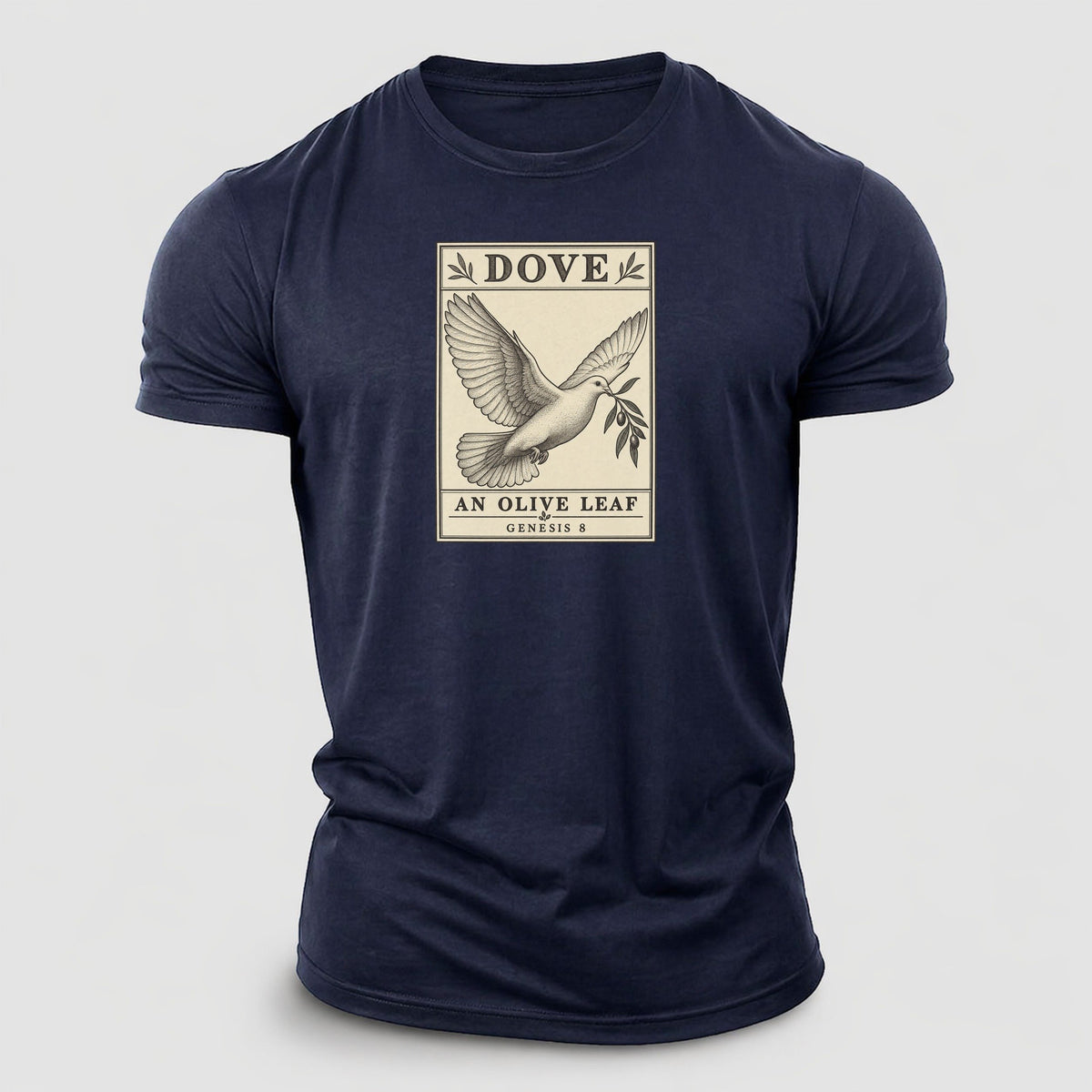Dove Specimen Plate Creature Canticle Cotton T-Shirt – Navy