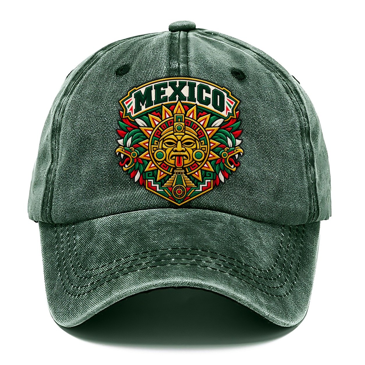 Mexico Retro Badge Country Logos Classic Cap – Forest Mist