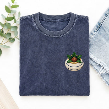 Kalash Coconut Crown Left Chest Vintage T-shirt – Blue