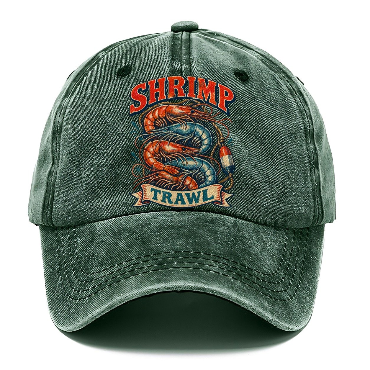 Shrimp Trawl Stack Fishing Club Classic Cap – Forest Mist