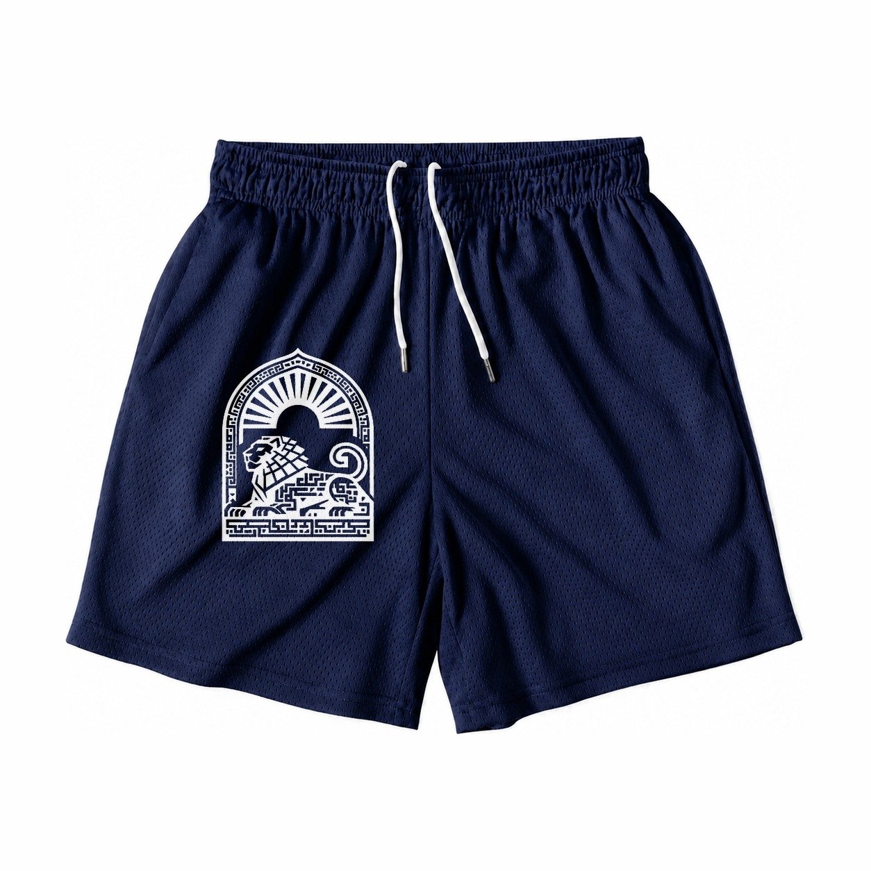 Persian Lion Arch Mesh Shorts – Navy