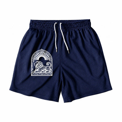 Persian Lion Arch Mesh Shorts – Navy
