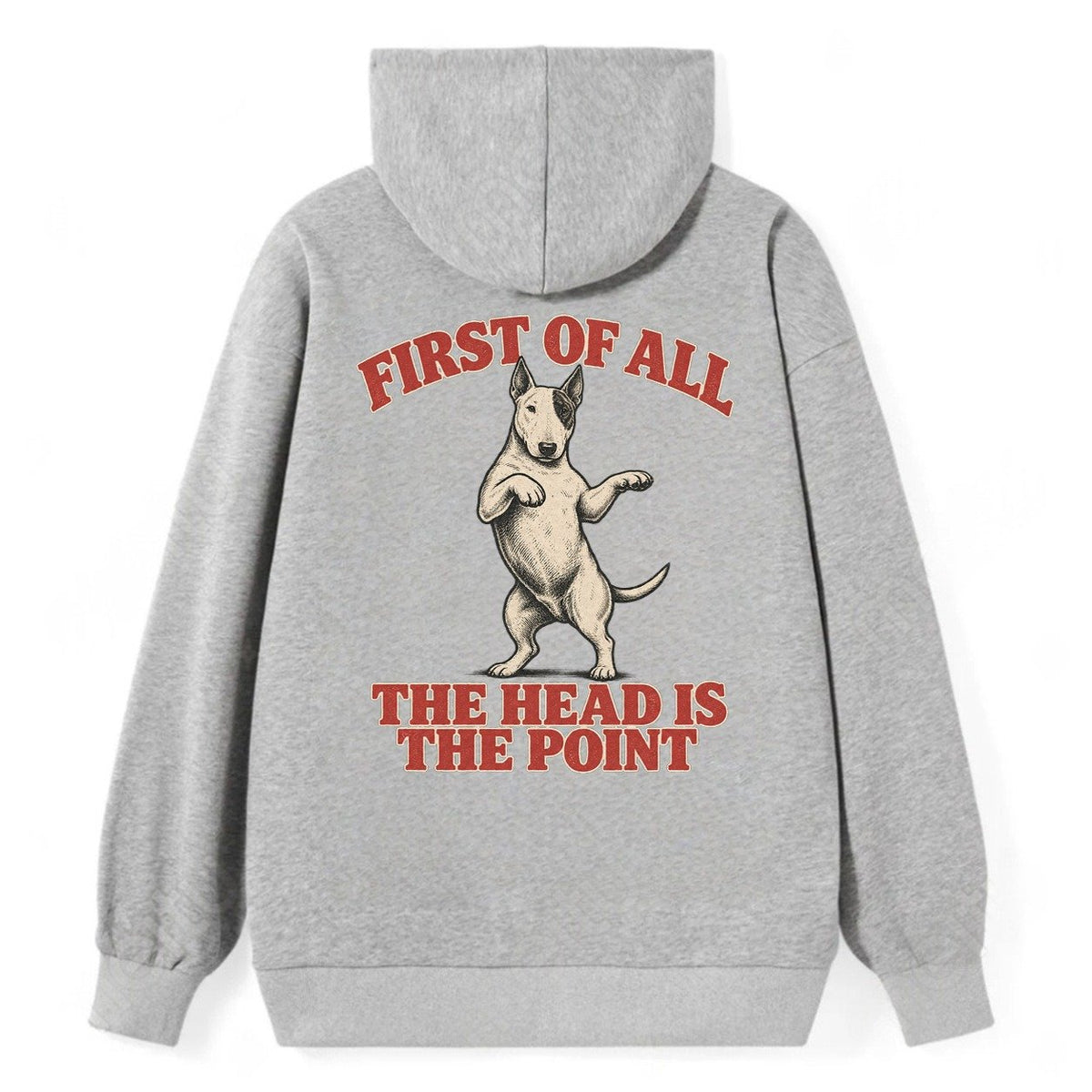 Bull Terrier Dog Declarations Classic Pullover Hoodie – Grey