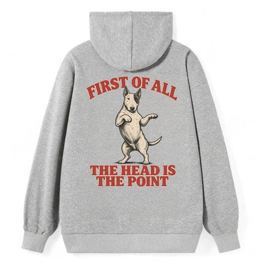 Bull Terrier Dog Declarations Classic Pullover Hoodie – Grey