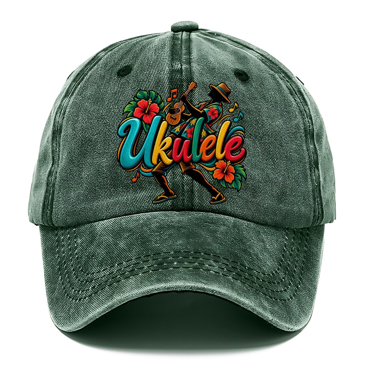 Ukulele Wordmark Music Instruments Classic Cap – Forest Mist