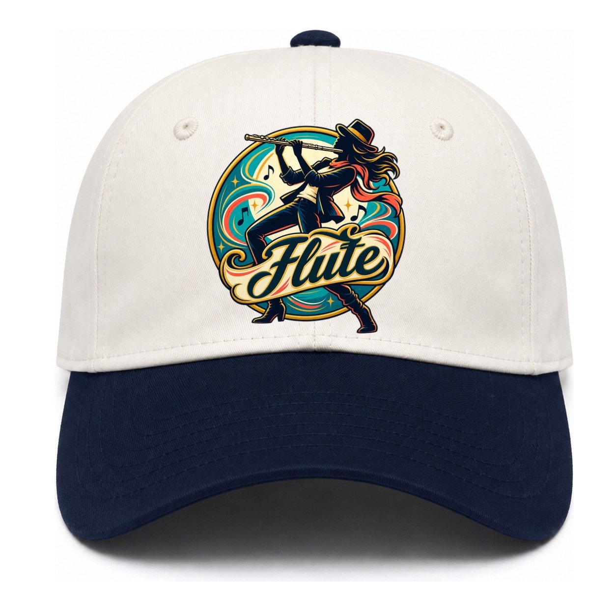 Flute Crest Two Tone Cap – Navy