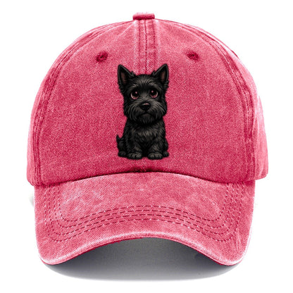 Scottish Terrier Sitting Sweetheart Classic Cap – Pomegranate Blush