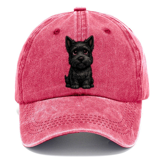 Scottish Terrier Sitting Sweetheart Classic Cap – Pomegranate Blush