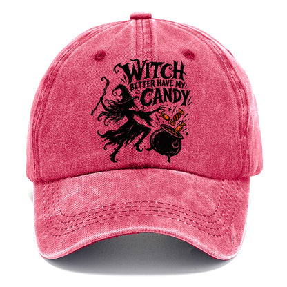 Witch Better Have My Candy Slogan Witch Magic Classic Cap – Pomegranate Blush