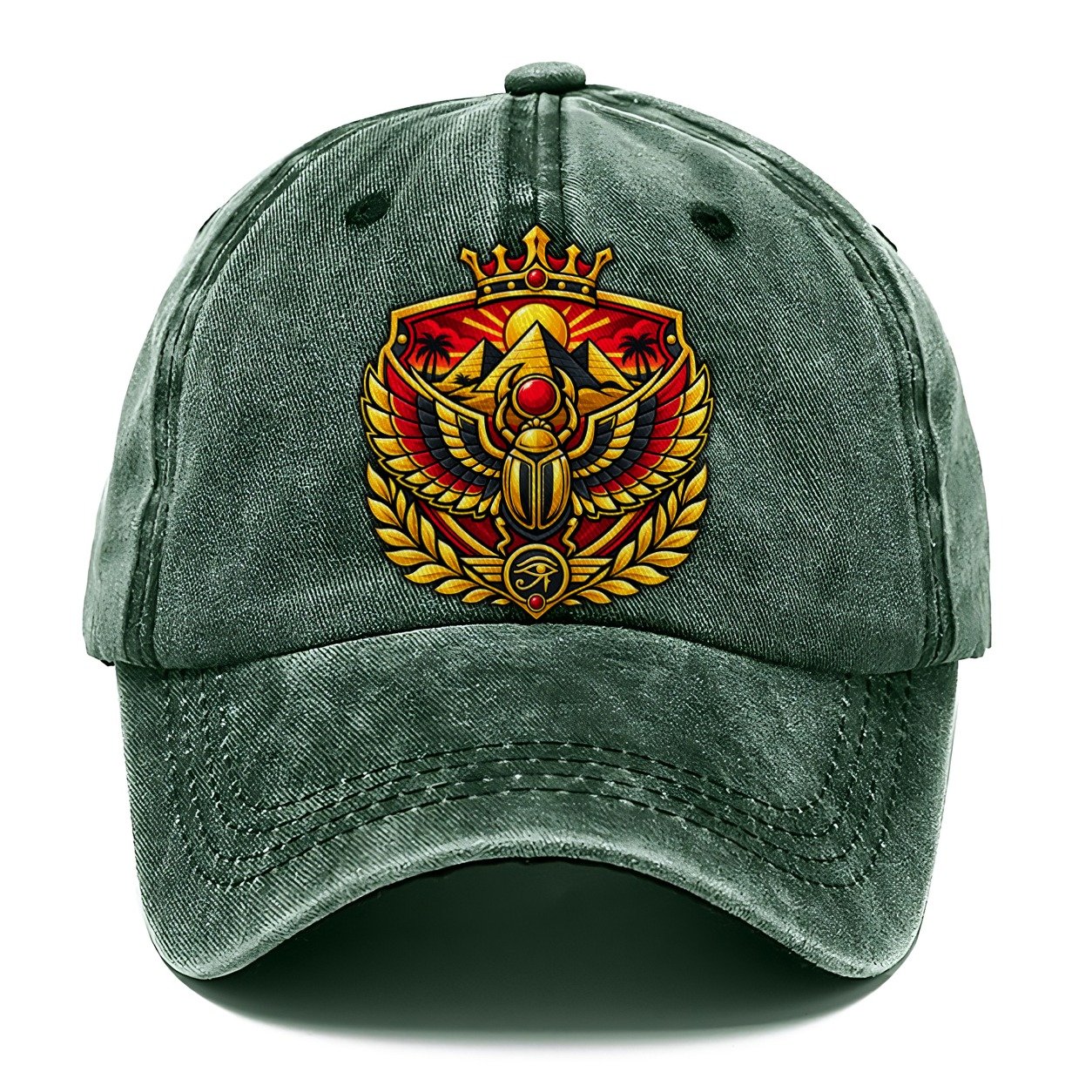 Egypt Heraldic Crest Country Logos Classic Cap – Forest Mist