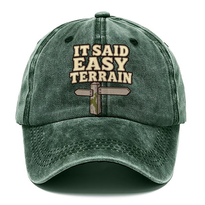 It Said Easy Terrain Geocaching Classic Cap – Forest Mist