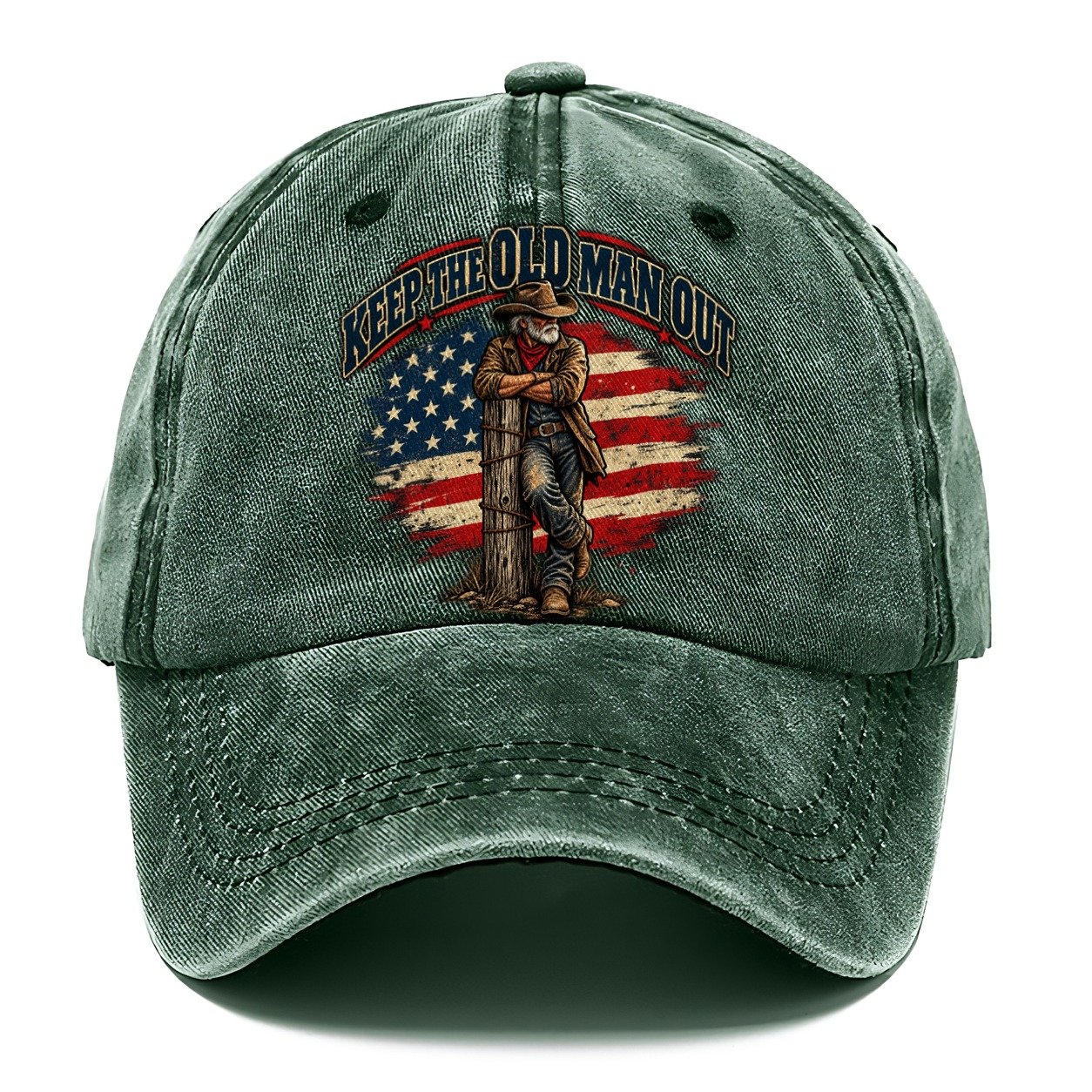 Keep The Old Man Out Old Man Strong Classic Cap – Forest Mist