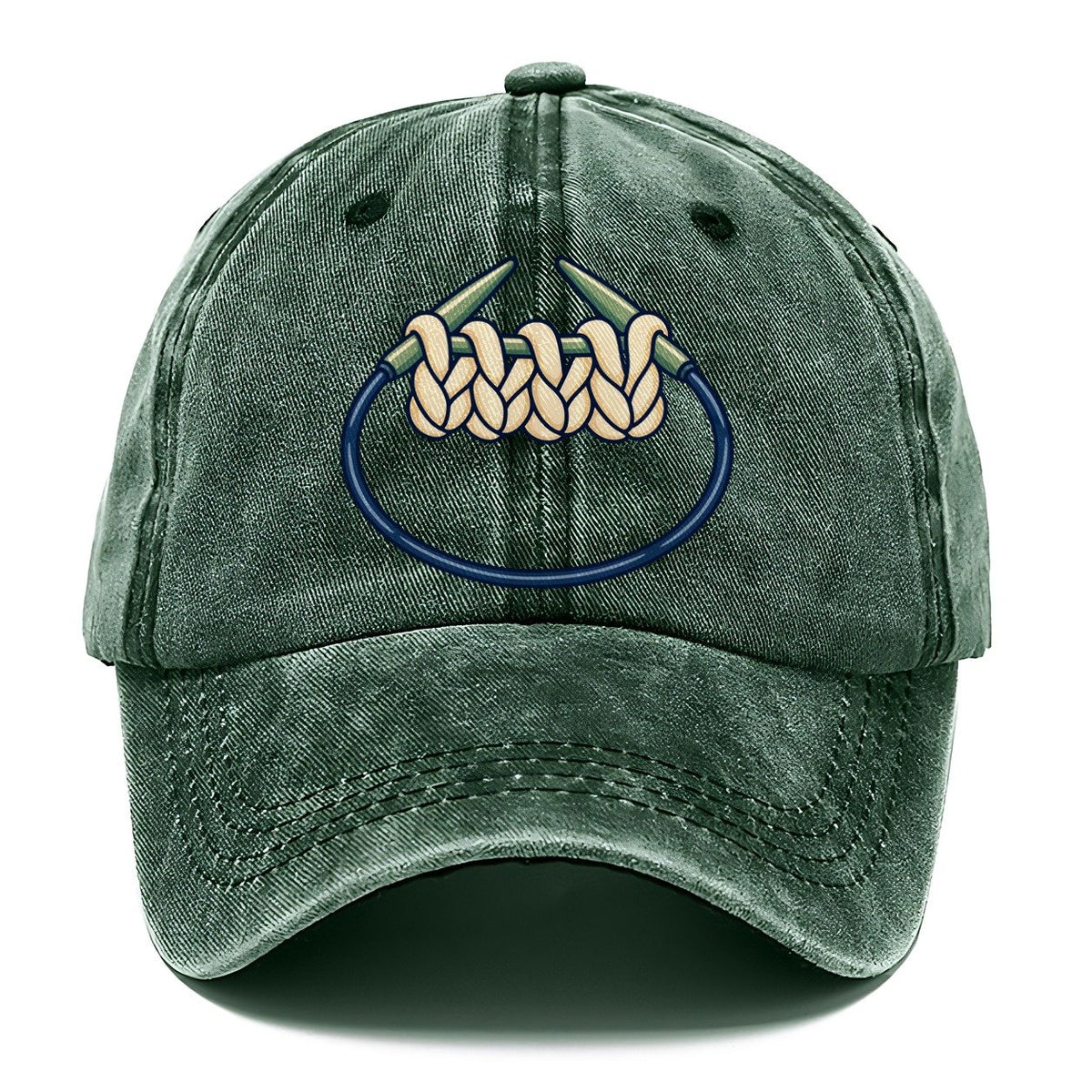 Circular Needle Loop Yarn Crafts Classic Cap – Forest Mist
