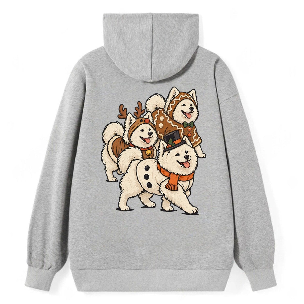 3 Samoyeds In Halloween Costumes Hdp 36 Parade Lineup Halloween Dog Parade Classic Pullover Hoodie – Grey