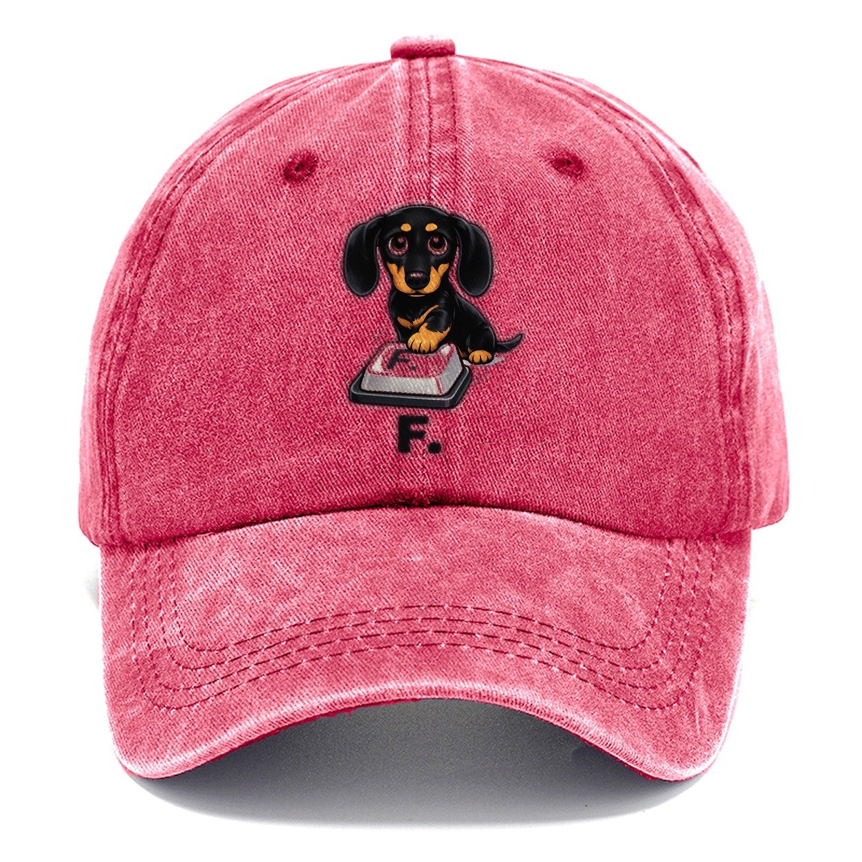 Dachshund Pressing Key Classic Cap – Pomegranate Blush