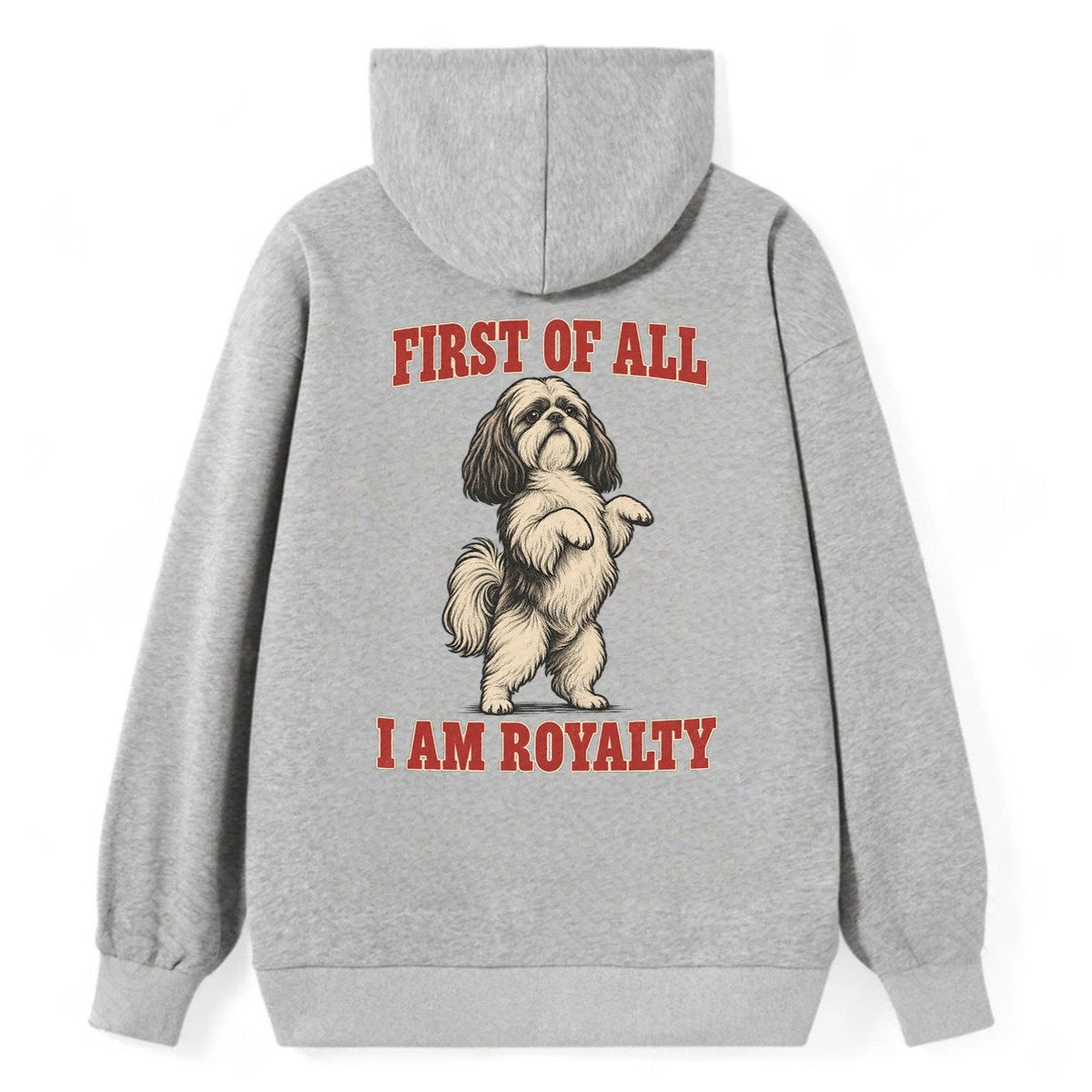 Shih Tzu Dog Declarations Classic Pullover Hoodie – Grey