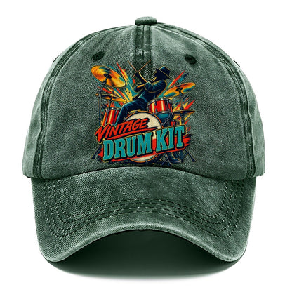 Vintage Drum Kit Music Instruments Classic Cap – Forest Mist