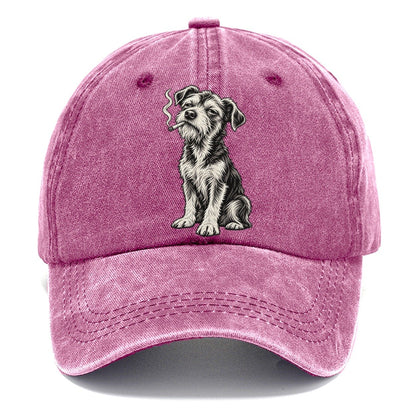 Smoking Terrier Dog Classic Cap – Dusty Rose