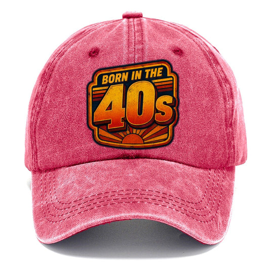 Born In The 40s Classic Cap – Pomegranate Blush