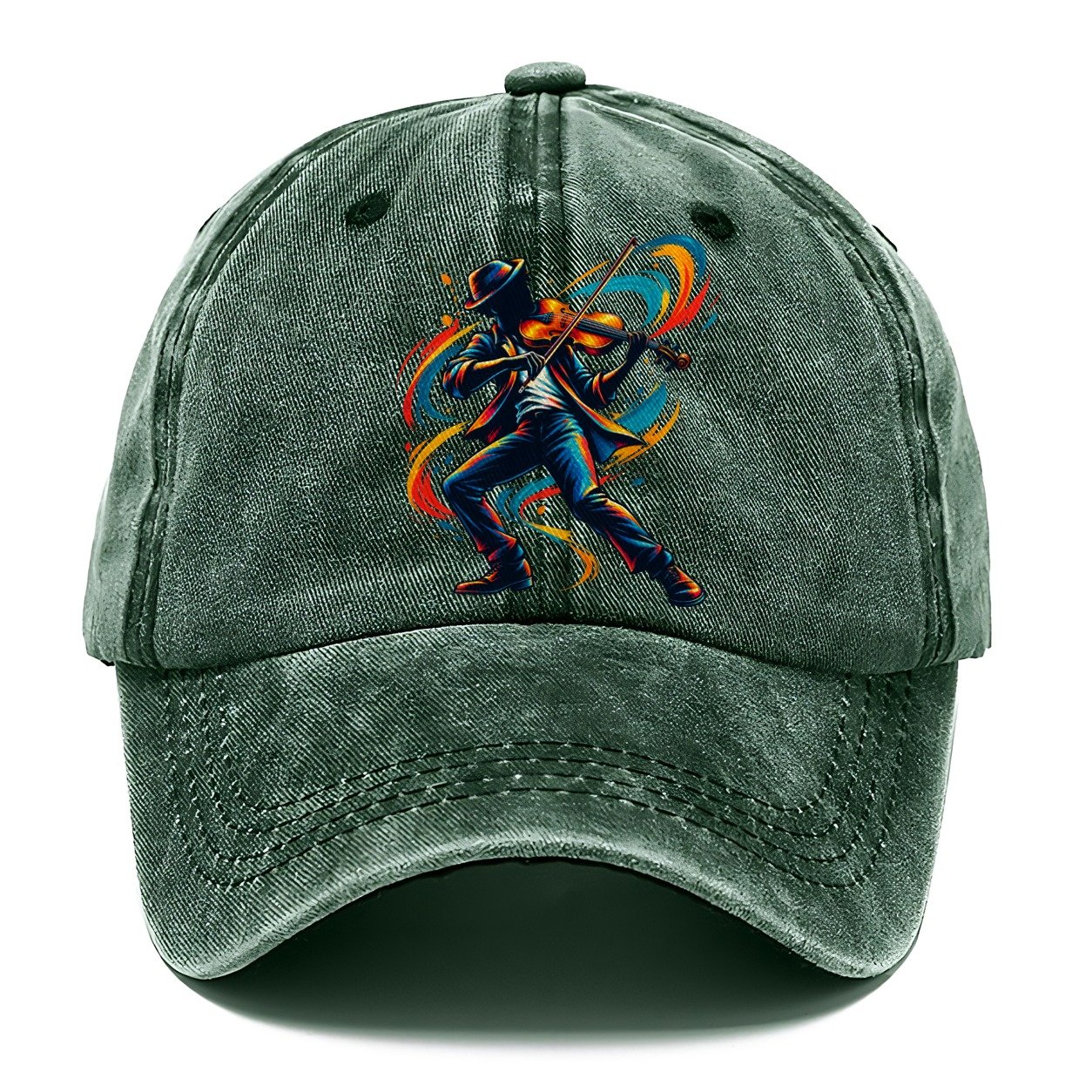 Violin Icon Music Instruments Classic Cap – Forest Mist