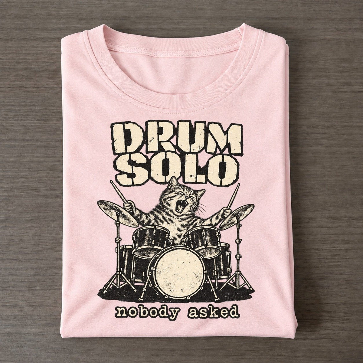 Drum Solo Alley Cat Records Classic T-shirt – Pink